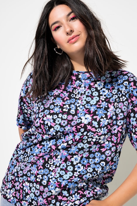 T-Shirt, oversized, Millefleur Print