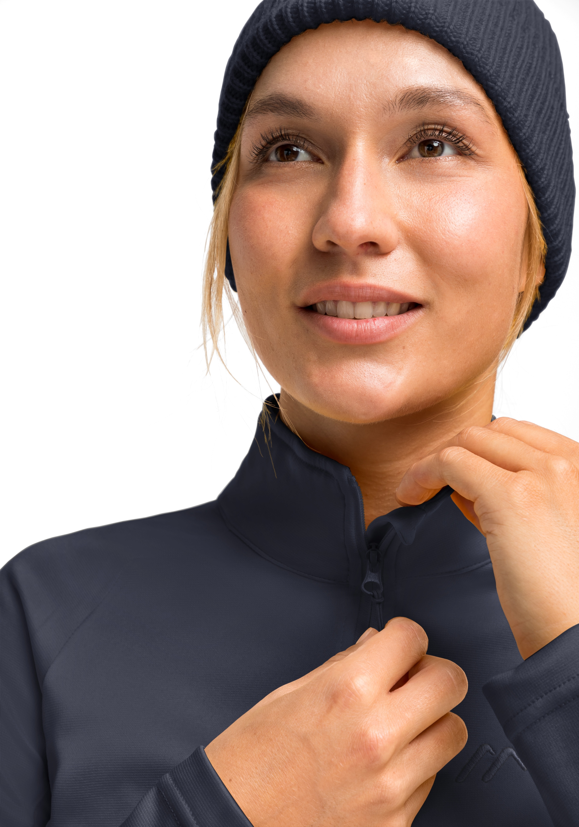 Maier Sports Fleecepullover »Eva«, Damen Fleece, funktioneller Midlayer, Half-Zip, Regular Fit
