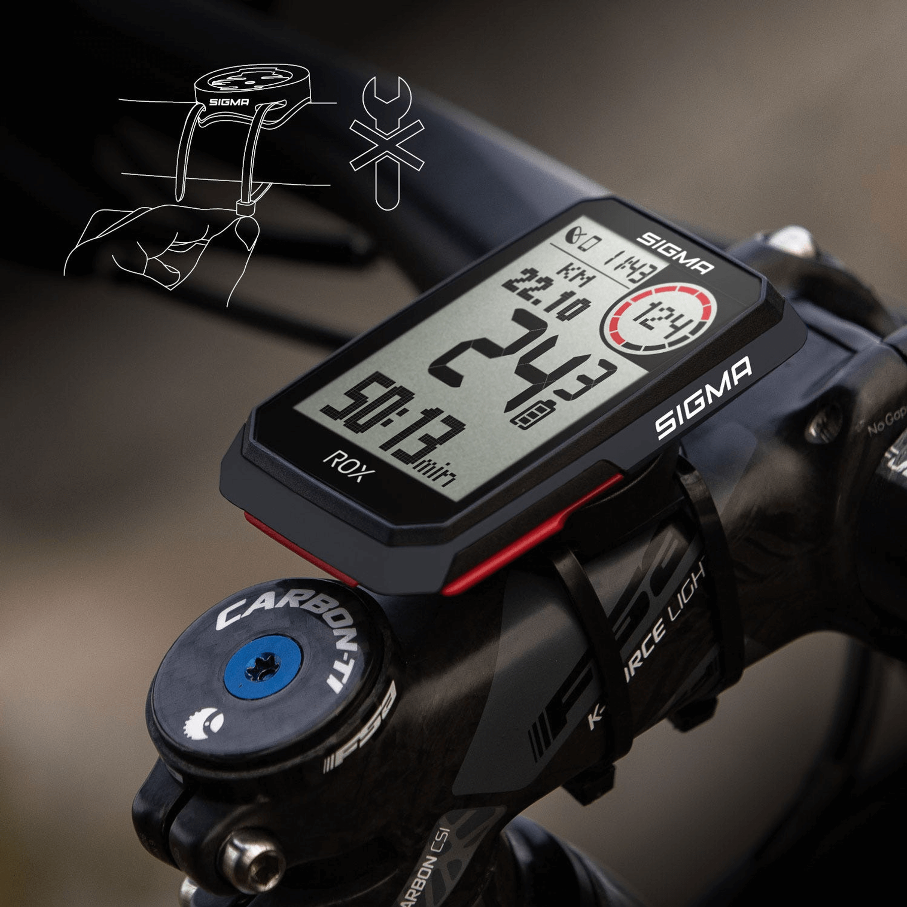 Sigma ROX 4.0 GPS Top Mount Set