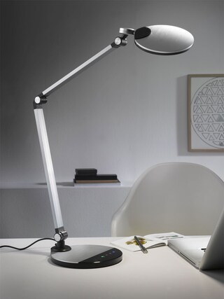 LED Schreibtischlampe EXPECT 90 cm silberfarbig/ schwarz