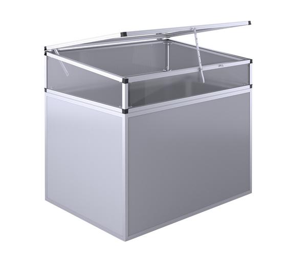 KGT Frühbeetaufsatz für Hochbeet 130, silber