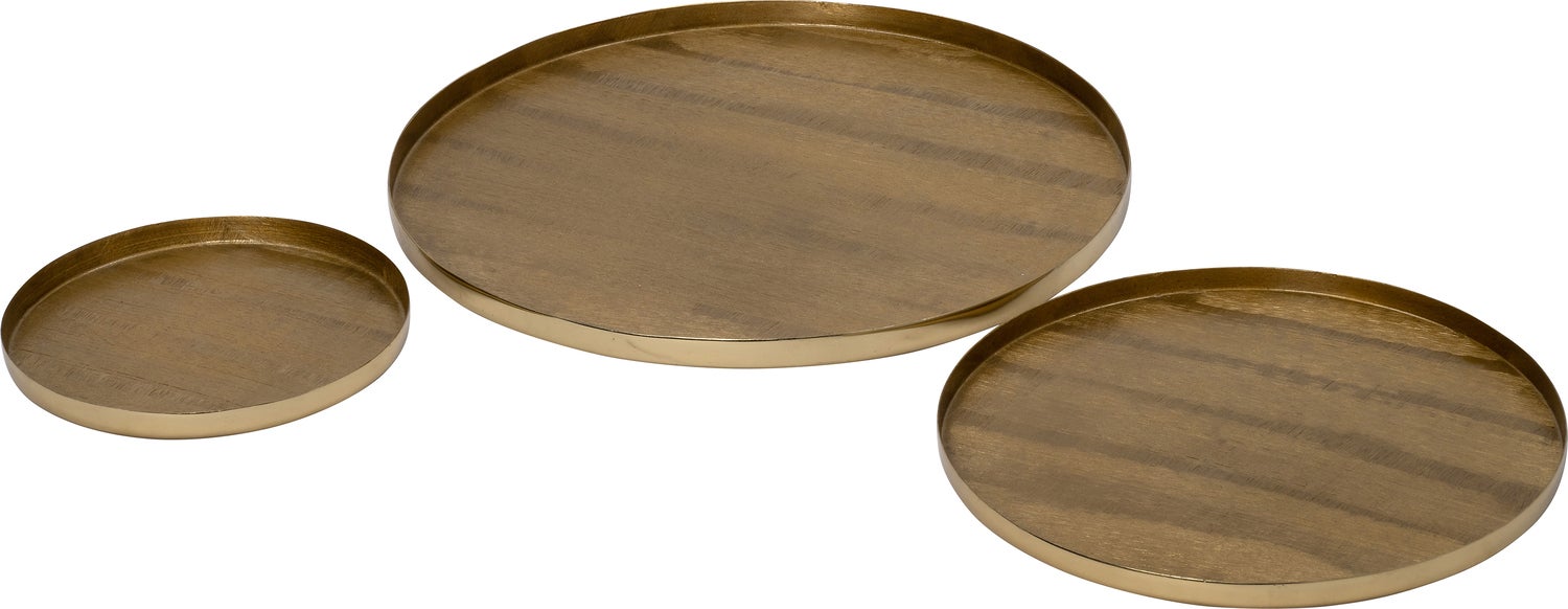 Intratuin dienblad Reia goud D 40 H 1,5 cm