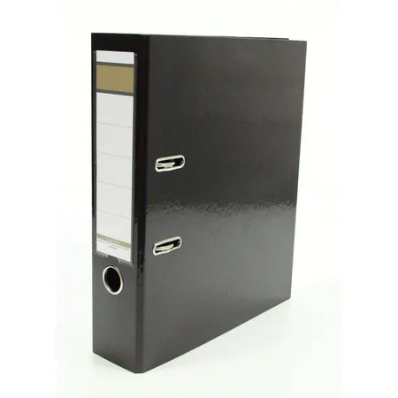 Livepac Office Caribic Glanz-Ordner DIN A4, 75 mm breit, schwarz, 10 Stück