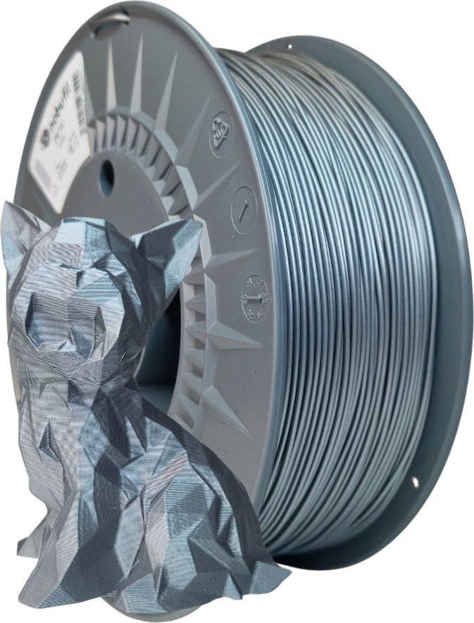 Nobufil  PETG Silver, 1,75 mm / 1000 g    Leicht zu druckendes PETG Filament aus recyceltem Kunststoffabfall