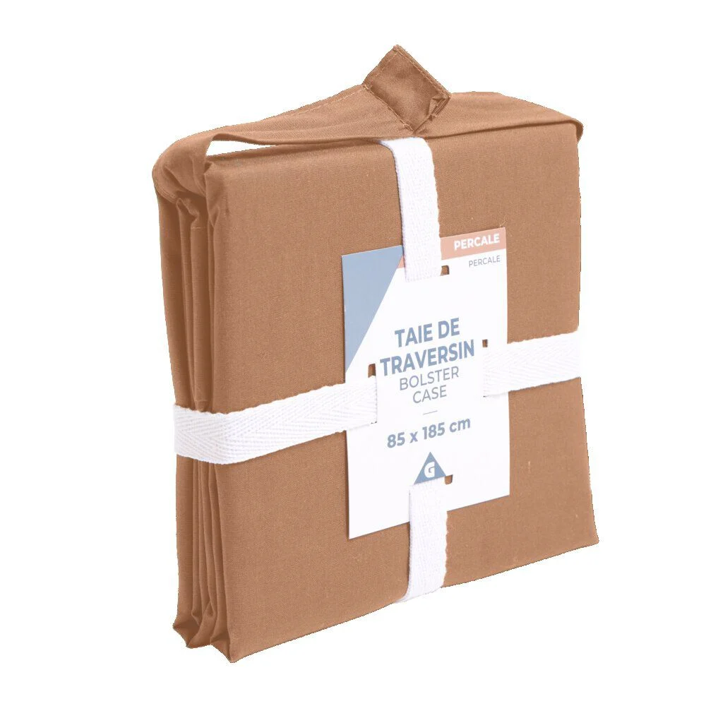Taie de traversin 85x185cm 100% coton percale rouge