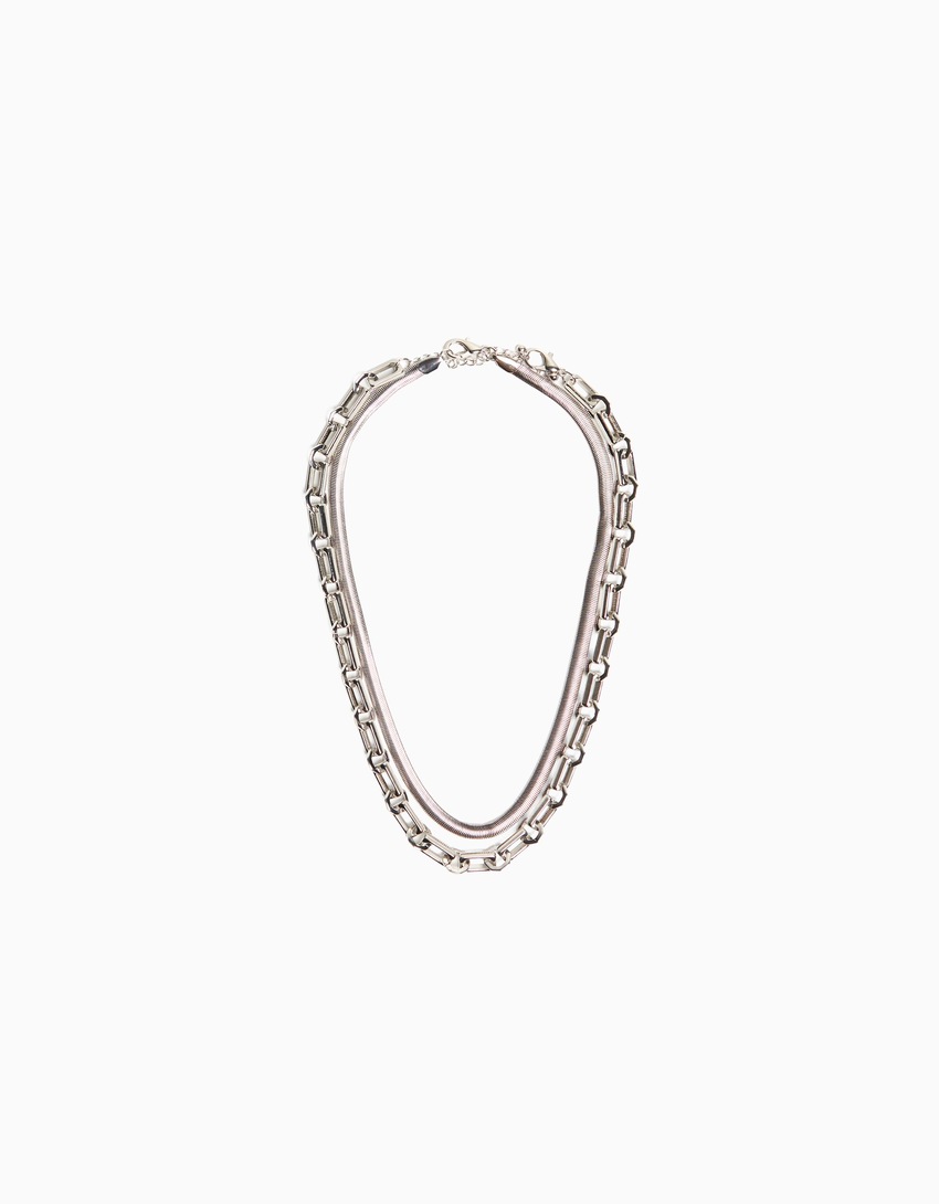 Conjunto de 2 colares de corrente