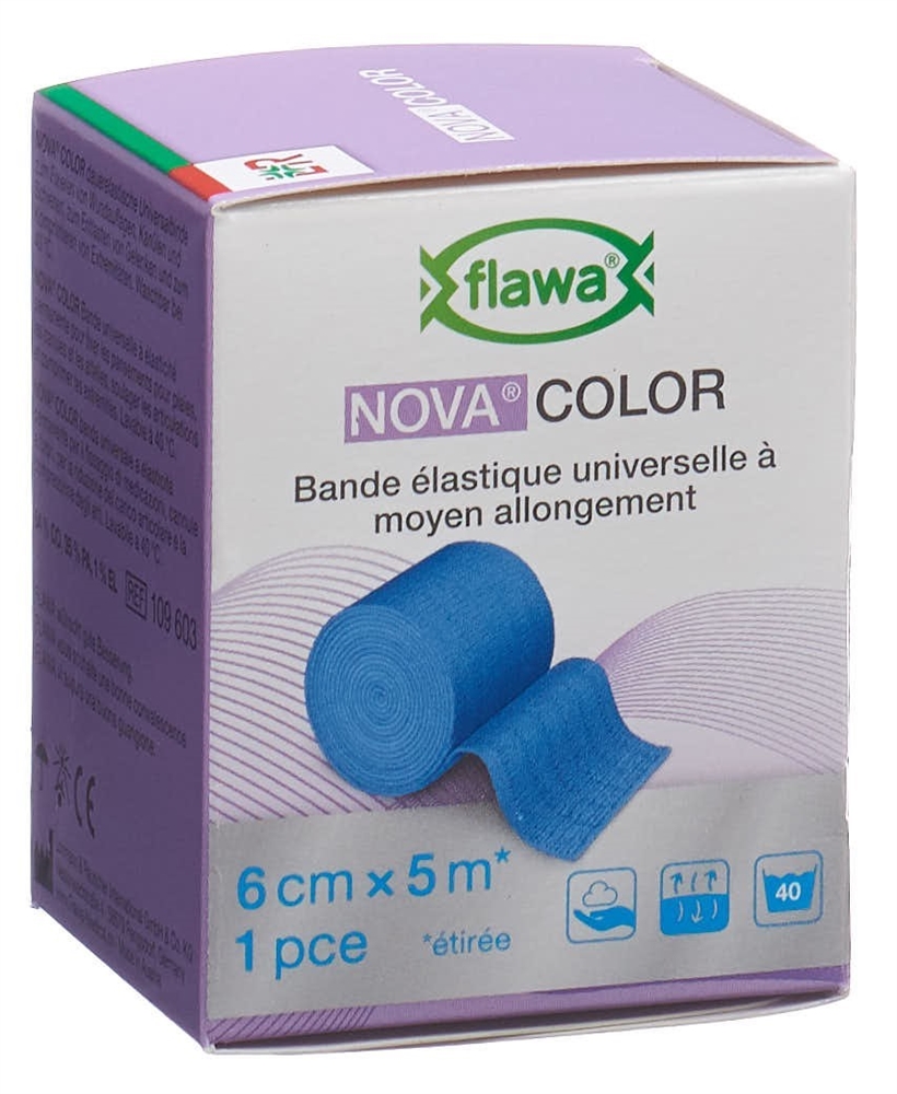 FLAWA Idealbinde 6cmx5m blau 1 Stk
