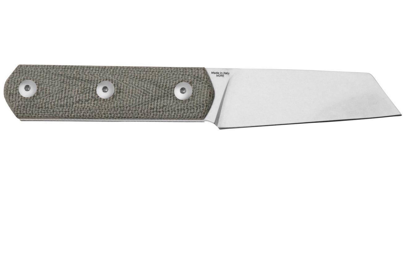 StraightLine Erny ER-GC Green Canvas Micarta, vaststaand mes