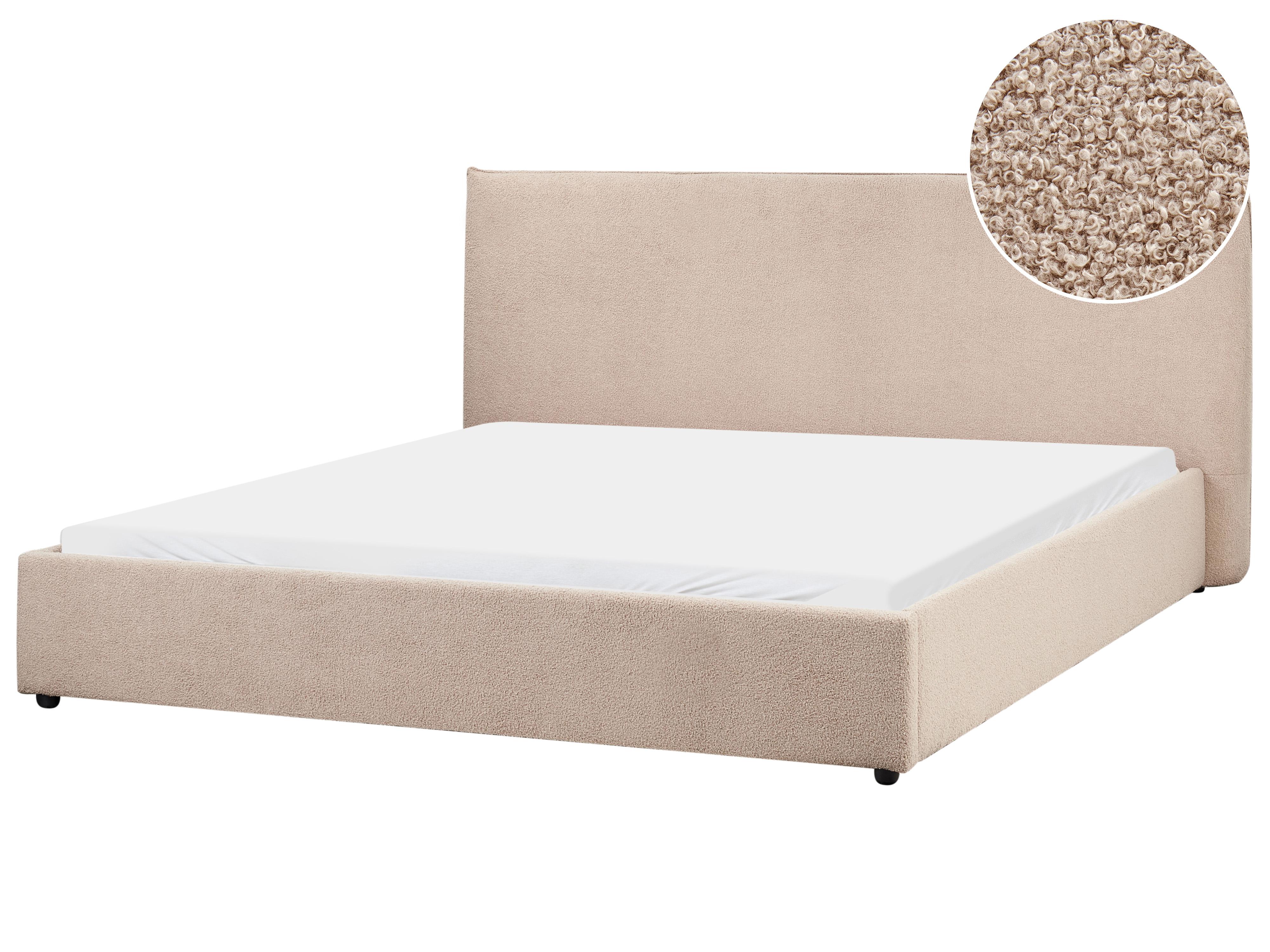 Waterbed Bouclé LAVAUR 180 x 200 cm Taupe