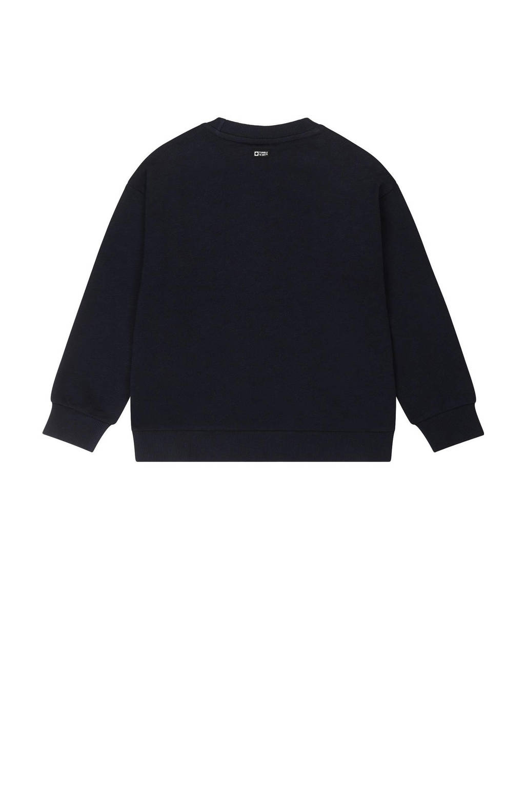 Tumble 'n Dry sweater Arctic met tekst donkerblauw