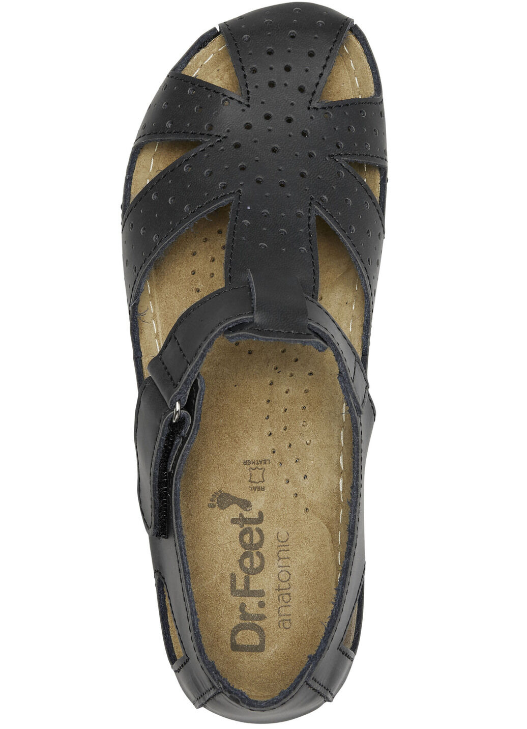 ELENA EDEN, klassische Damen-Sandalen, Weite H, mit Klettverschluss