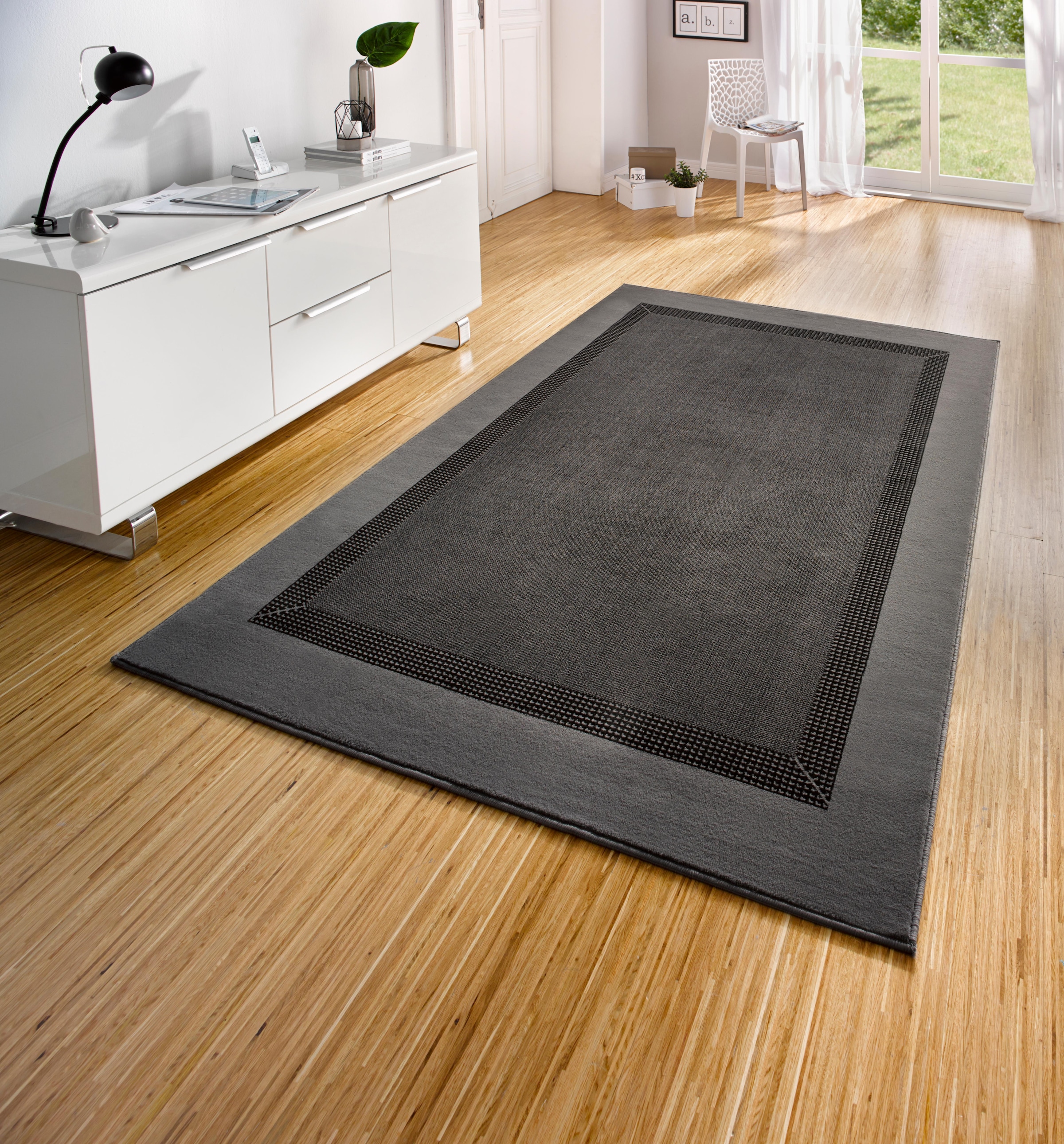 HANSE Home Teppich »Band« rechteckig 9 mm Höhe Kurzflor, weich, Läufer Grössen, Wohnzimmer, Schlafzimmer, Esszimmer
