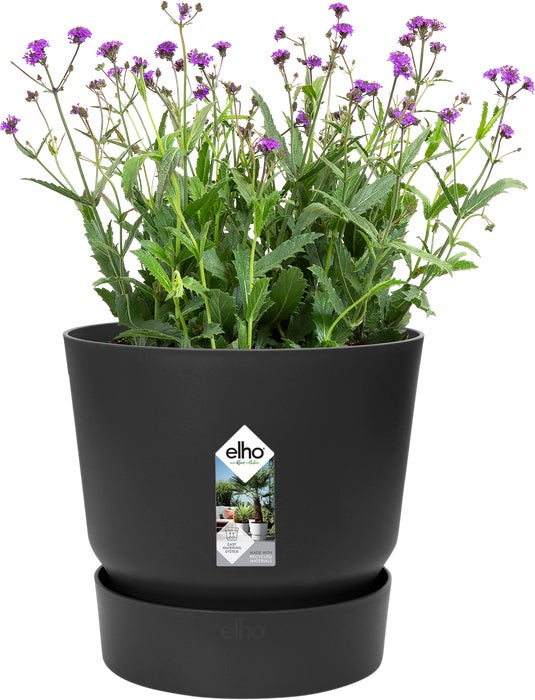 Elho bloempot Greenville zwart D 14 H 13,4 cm