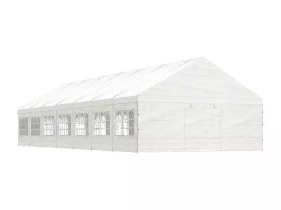 Belvédère avec toit blanc 15,61x5,88x3,75 m polyéthylène