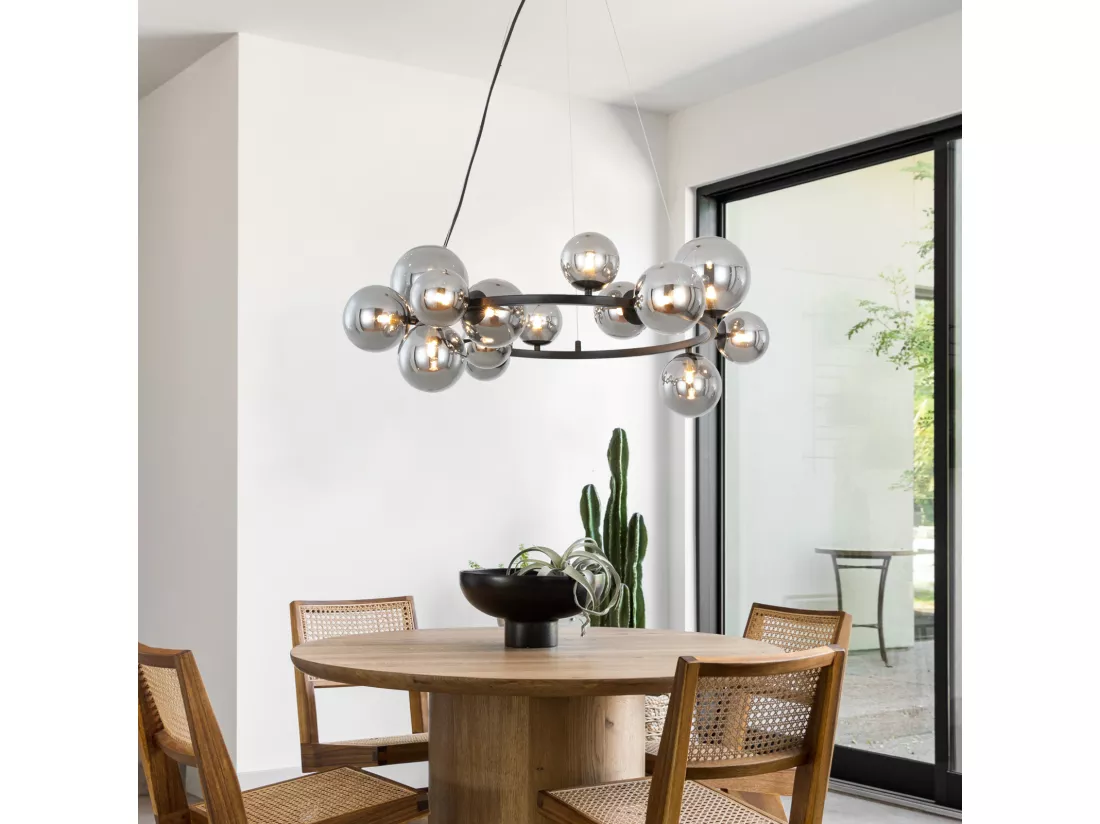 NETTLIFE Lampe suspendue table à manger lampe suspendue salon - lampe suspendue 14 ampoules G9