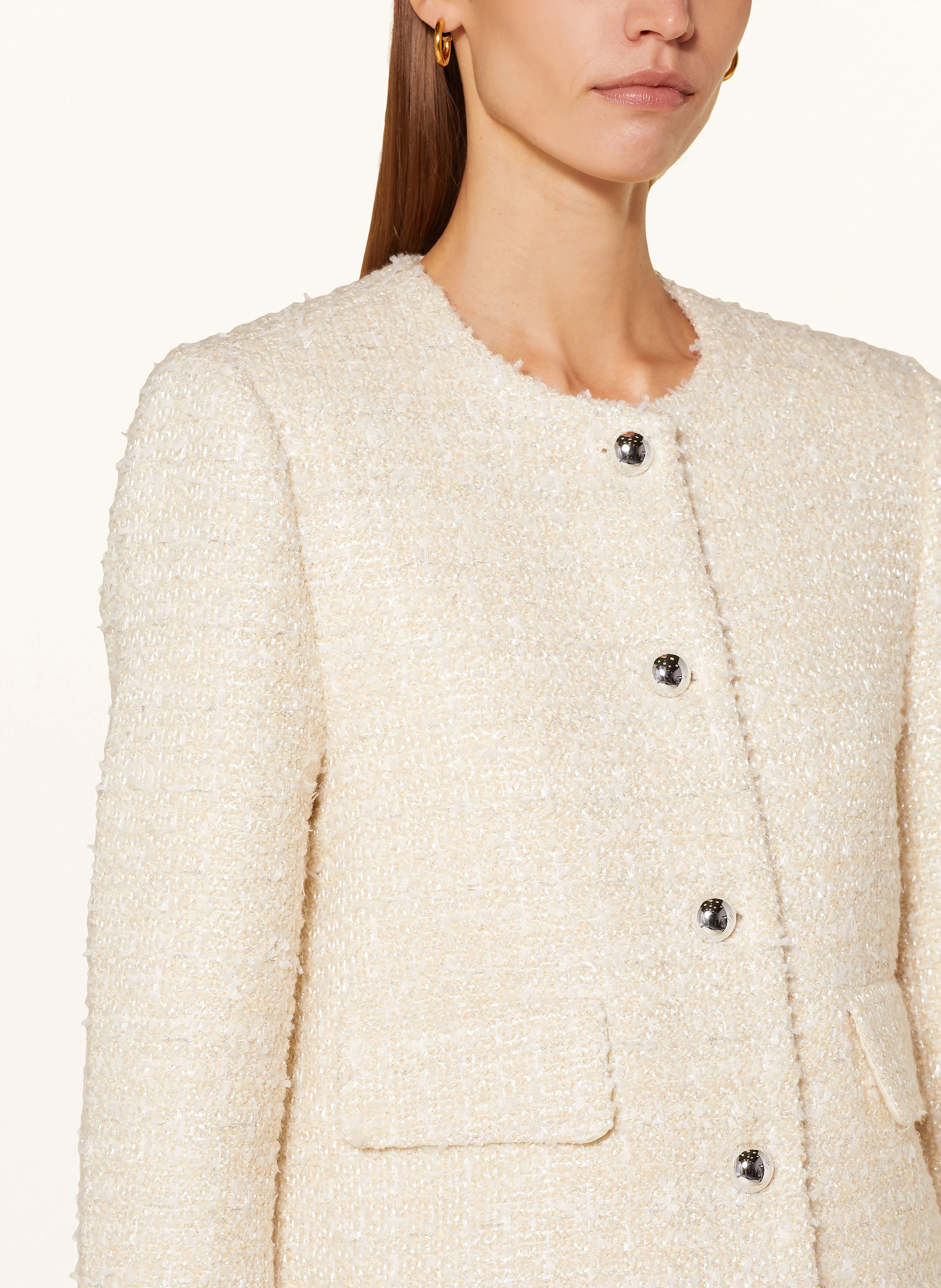 MRS & HUGS Bouclé-Jacke mit Glitzergarn
