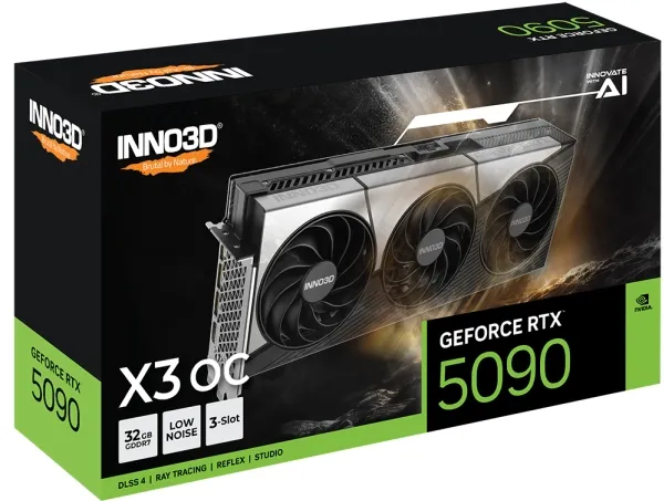 Inno3D GeForce RTX 5090 X3 OC - Grafikkort - GeForce RTX 5090 - 32 GB GDDR7 - PCI Express 5.0 - HDMI, 3 x DisplayPort
