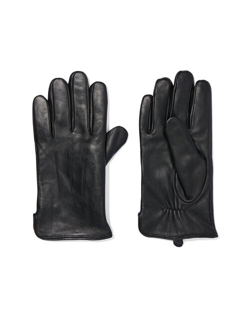 gants homme écran tactile cuir noir