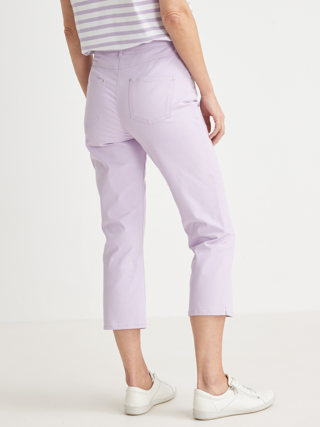 Pantalon corsaire en toile extensible
