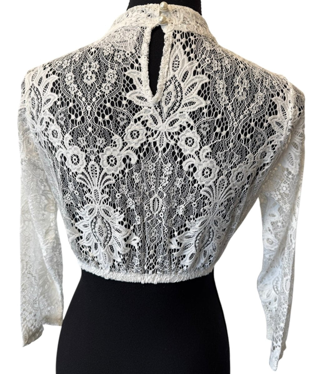 Oktoberfest Blouse Wit Dames Kant