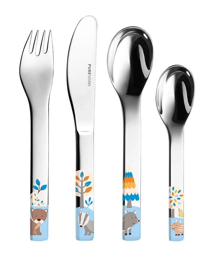 Kinderbesteck-Set FRIENDS 4-teilig aus Edelstahl