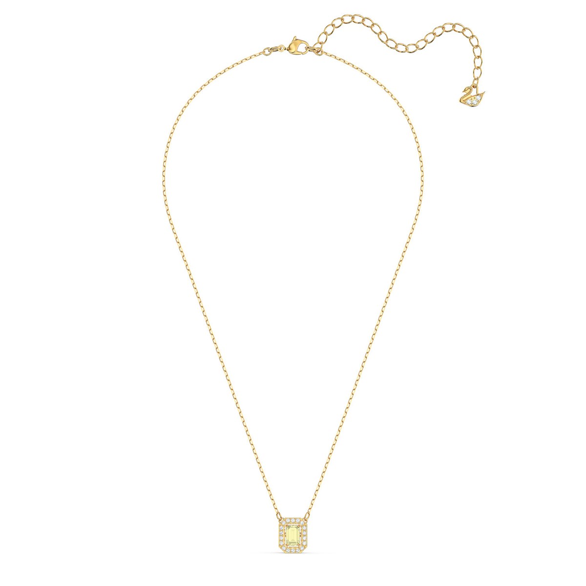 Collier Swarovski Millenia taille octogonale jaune