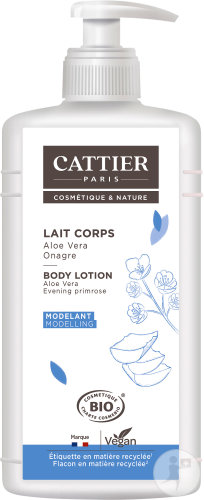 Cattier Lait Corps Modelant Aloe Vera Et Onagre Flacon Pompe 500ml