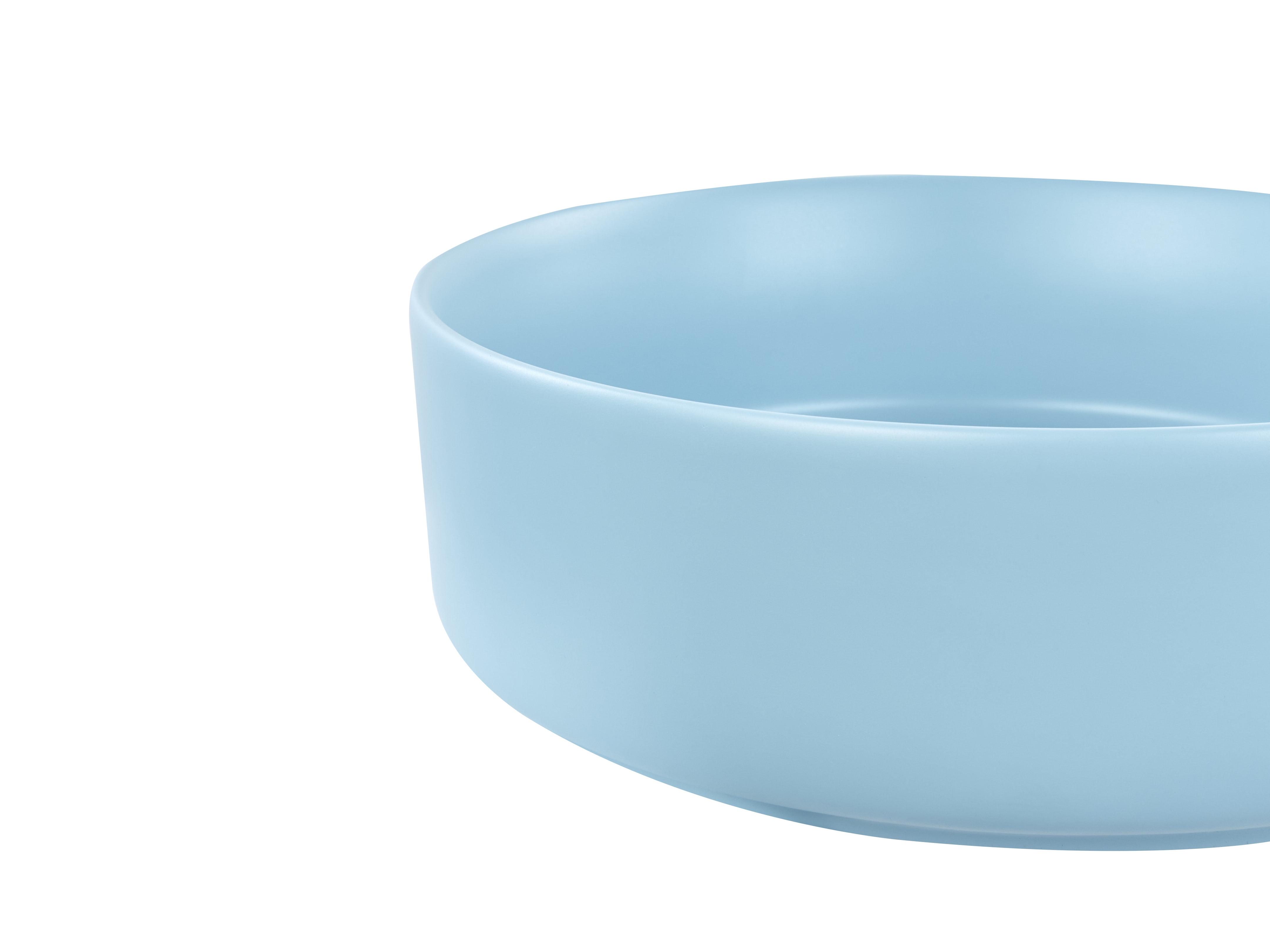 Wastafel voor aanrechtblad GUDAR ⌀ 37 cm Keramiek Blauw