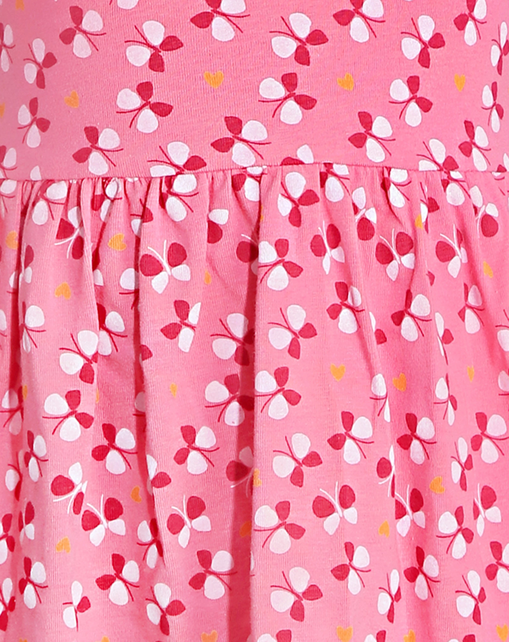Kurzarmkleid SCHMETTERLINGE AOP in pink
