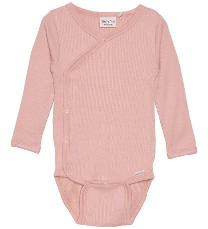 Minymo Wickelbody l/ä - Rib - Misty Rose