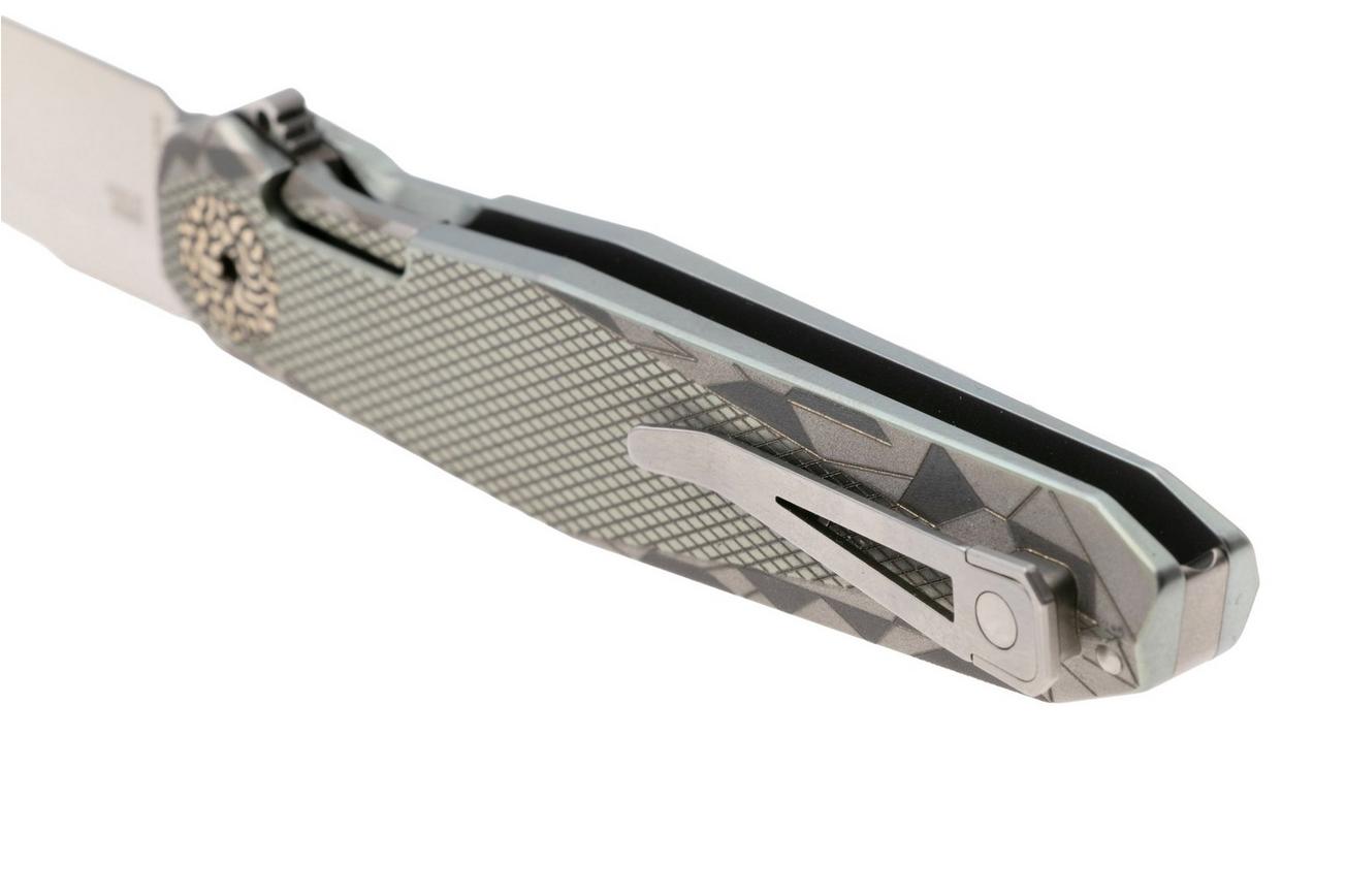 CRKT Facet K254TM390 Satin M390, Viral Titanium, zakmes, Ken Onion design