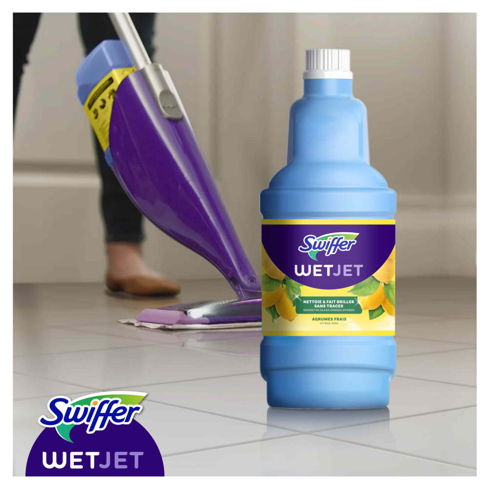 4x Swiffer WetJet Alles-In-Een Dweilsysteem Reinigingsmiddel Vloer1,25 liter