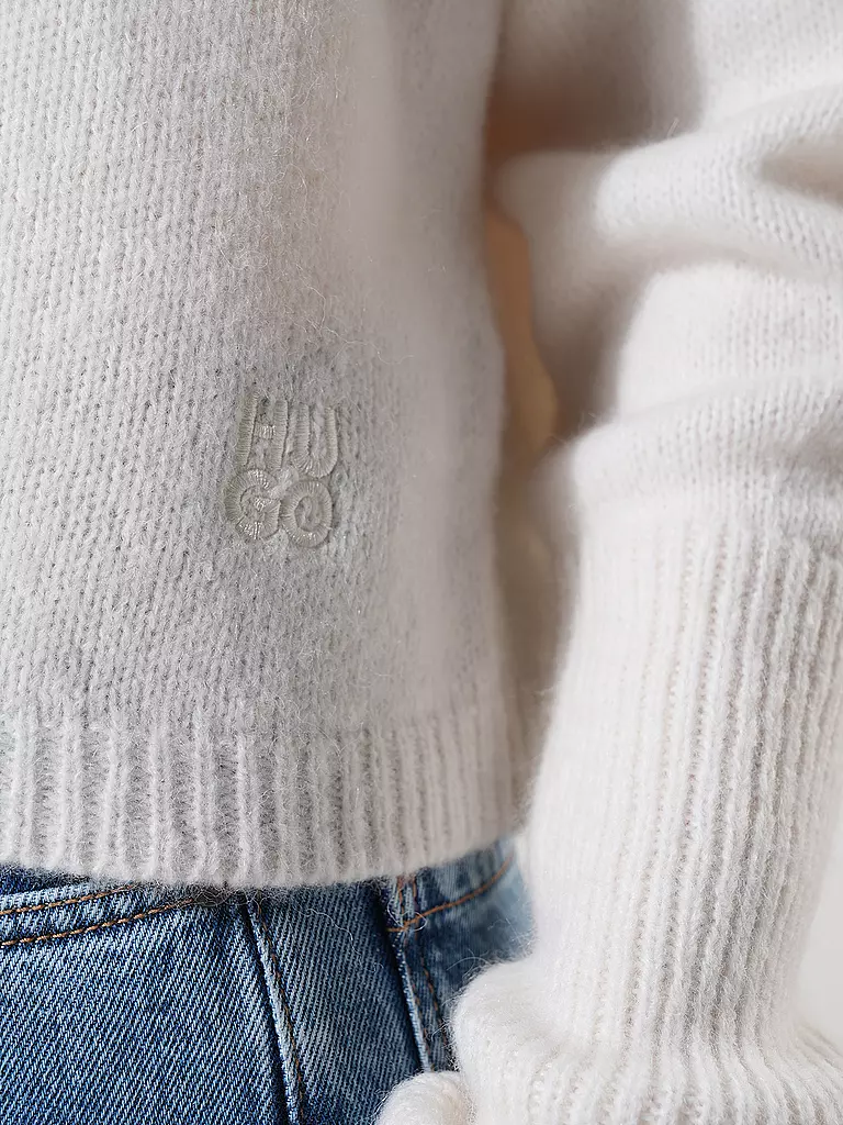 HUGO Rollkragenpullover creme