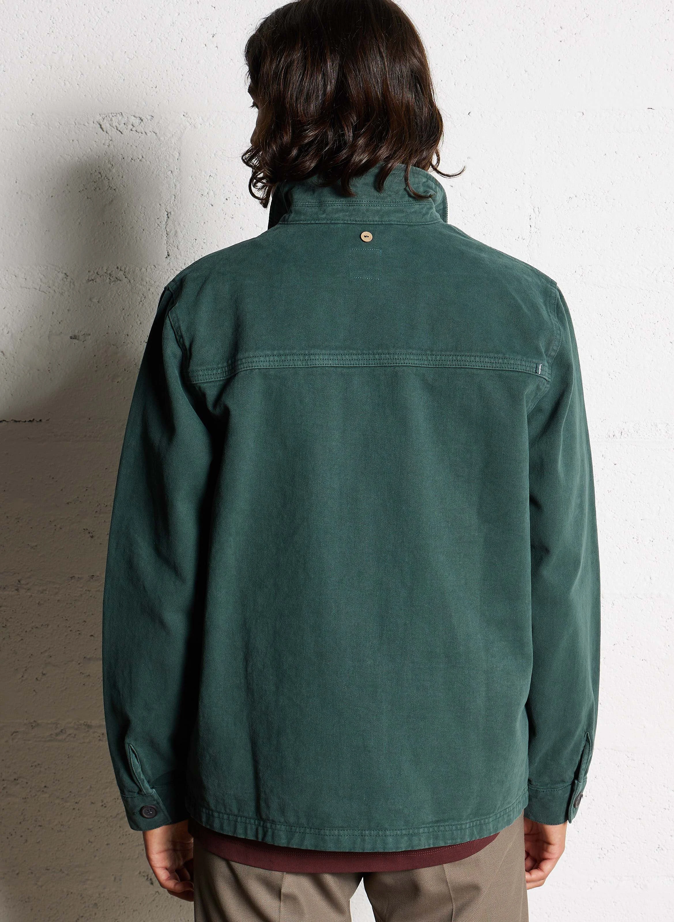 GAVRE - Veste col classique en coton | Vert