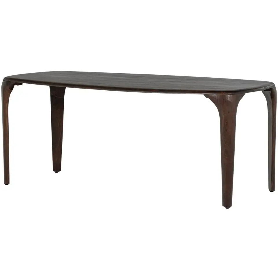 WOOOD Fiore Eettafel - Mango Hout - Walnoot - 76x190x95