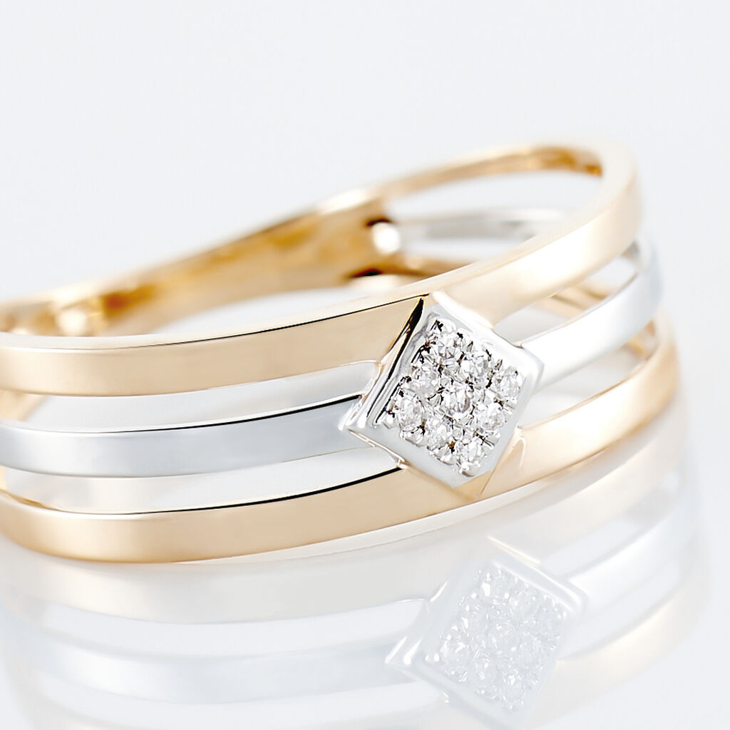 Bague Elsa Or Bicolore Diamant
