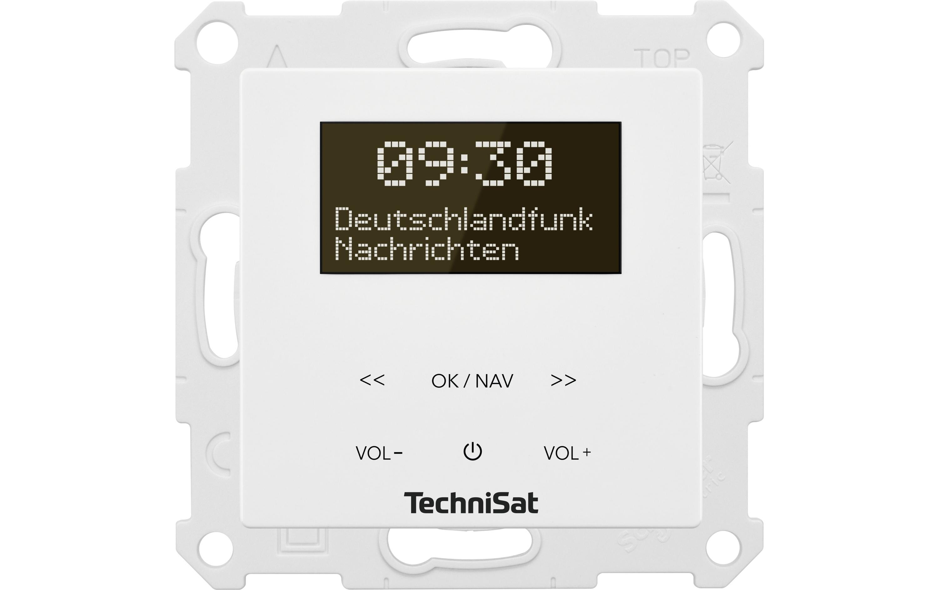 DAB+ Radio DigitRadio Up 55 Weiss<br>Kompaktes Unterputzradio für die flexible Montage
