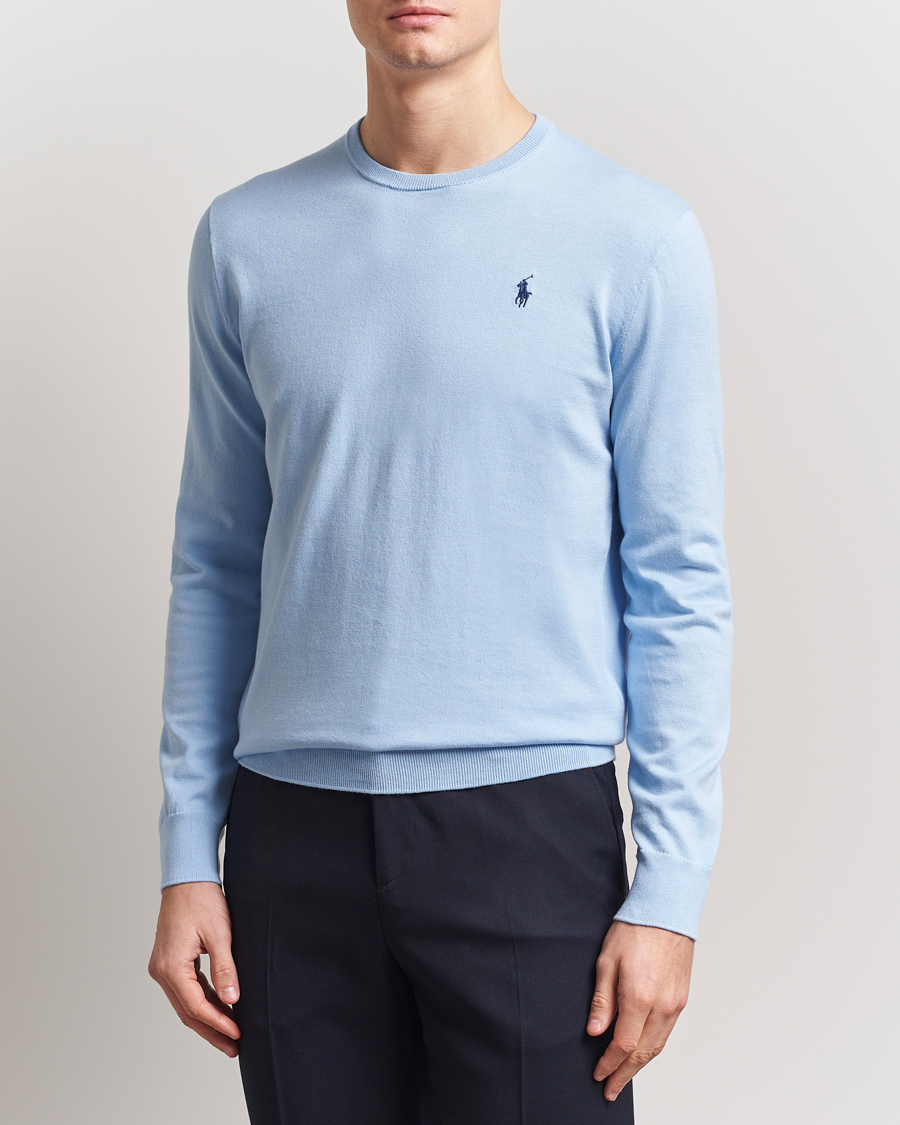 Polo Ralph Lauren Cotton Crew Neck Sweater Office Blue