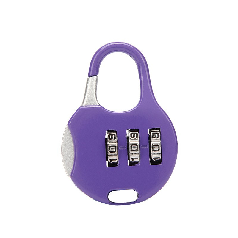 (5er Set) 5cm Mini Reise Gepäck Koffer Zahlenschloss 3-Stelliges Vorhängeschloss - Schwarz / Grün / Violett / Blau / Rot