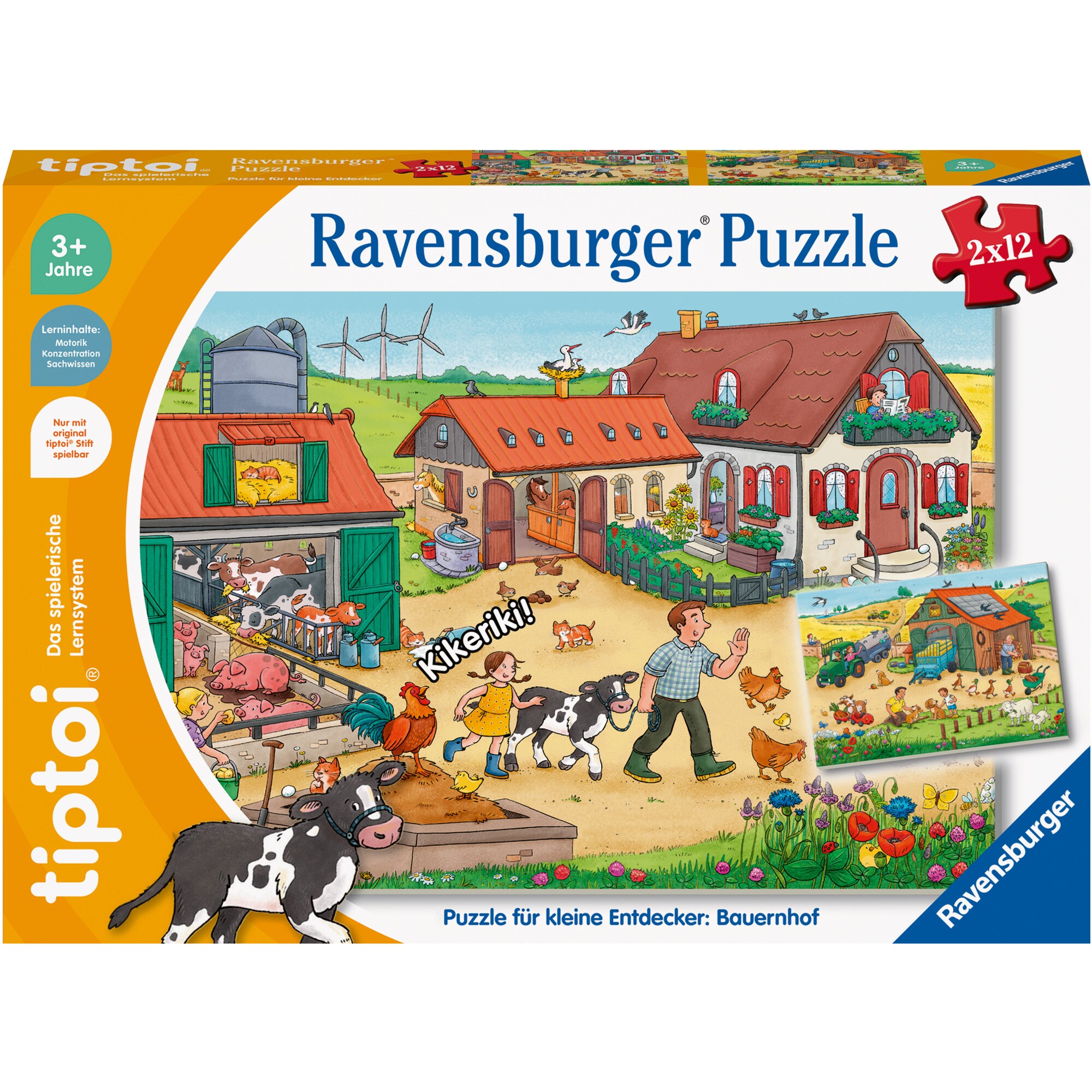 Ravensburger Puzzle tiptoi Puzzle für kleine Entdecker: Bauernhof