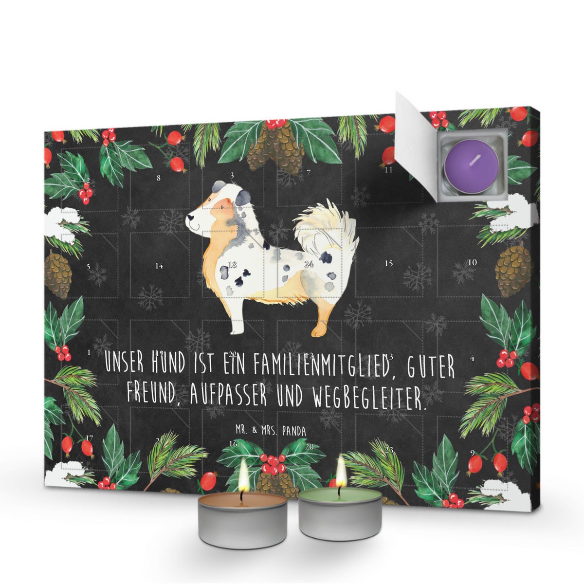 Mr. & Mrs. Panda Geurkaars Adventskalender Hond Australian Shepherd - Zwart