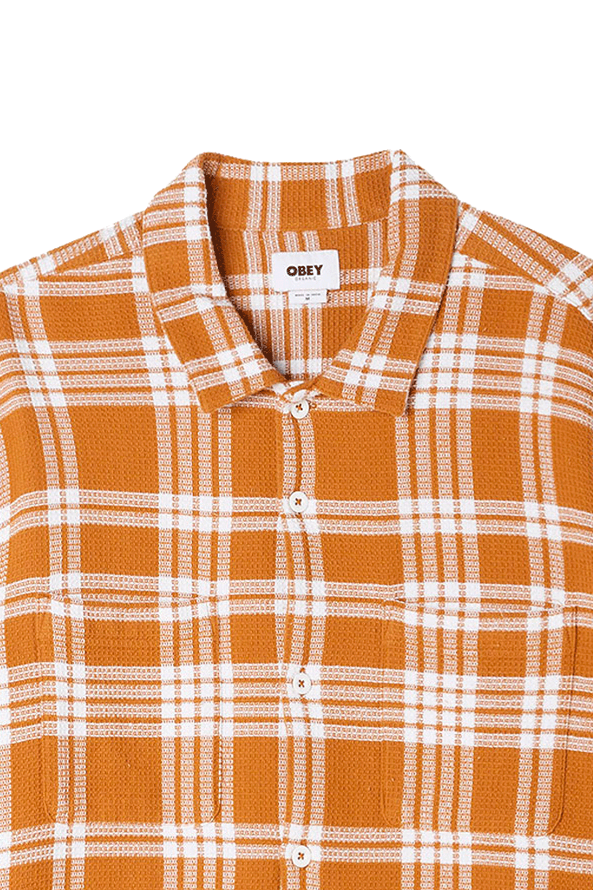 OBEY Chemise SLOAN WOVEN Marron