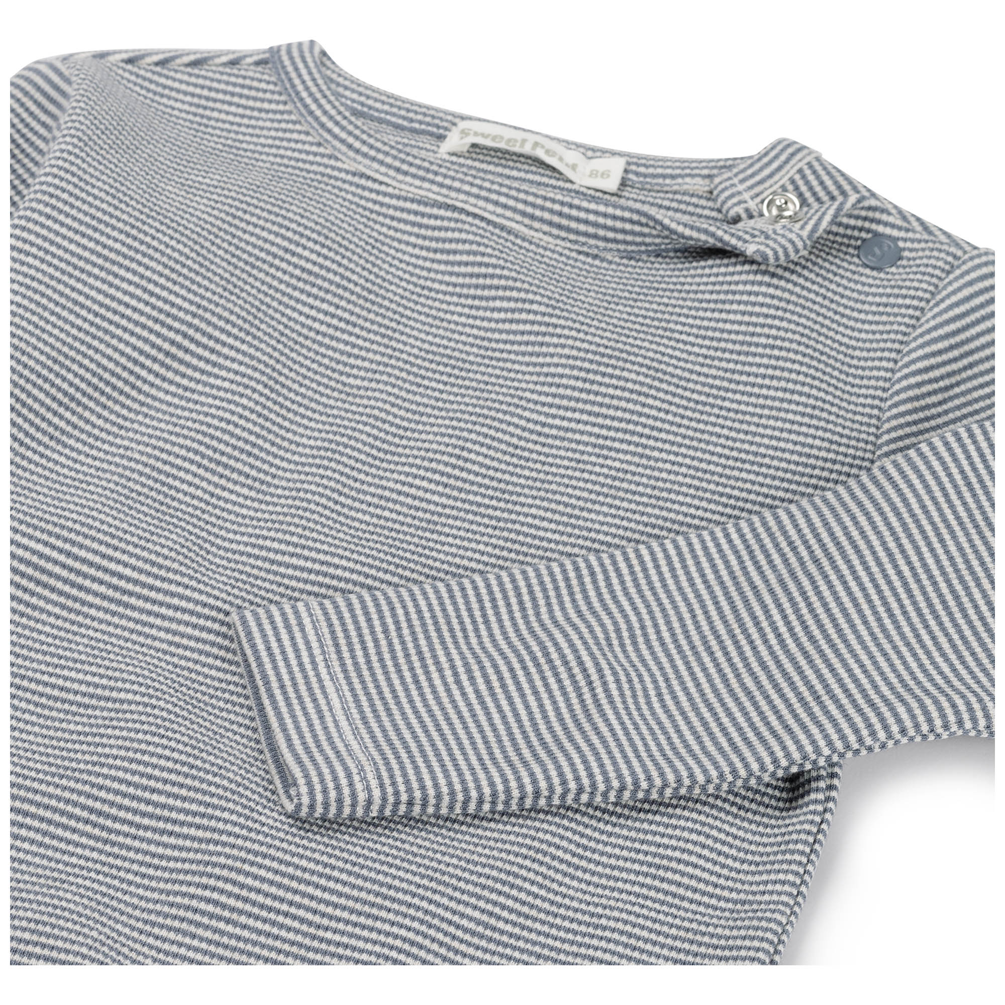 Sweet Petit baby shirt Mees lange mouwen strepen blauw