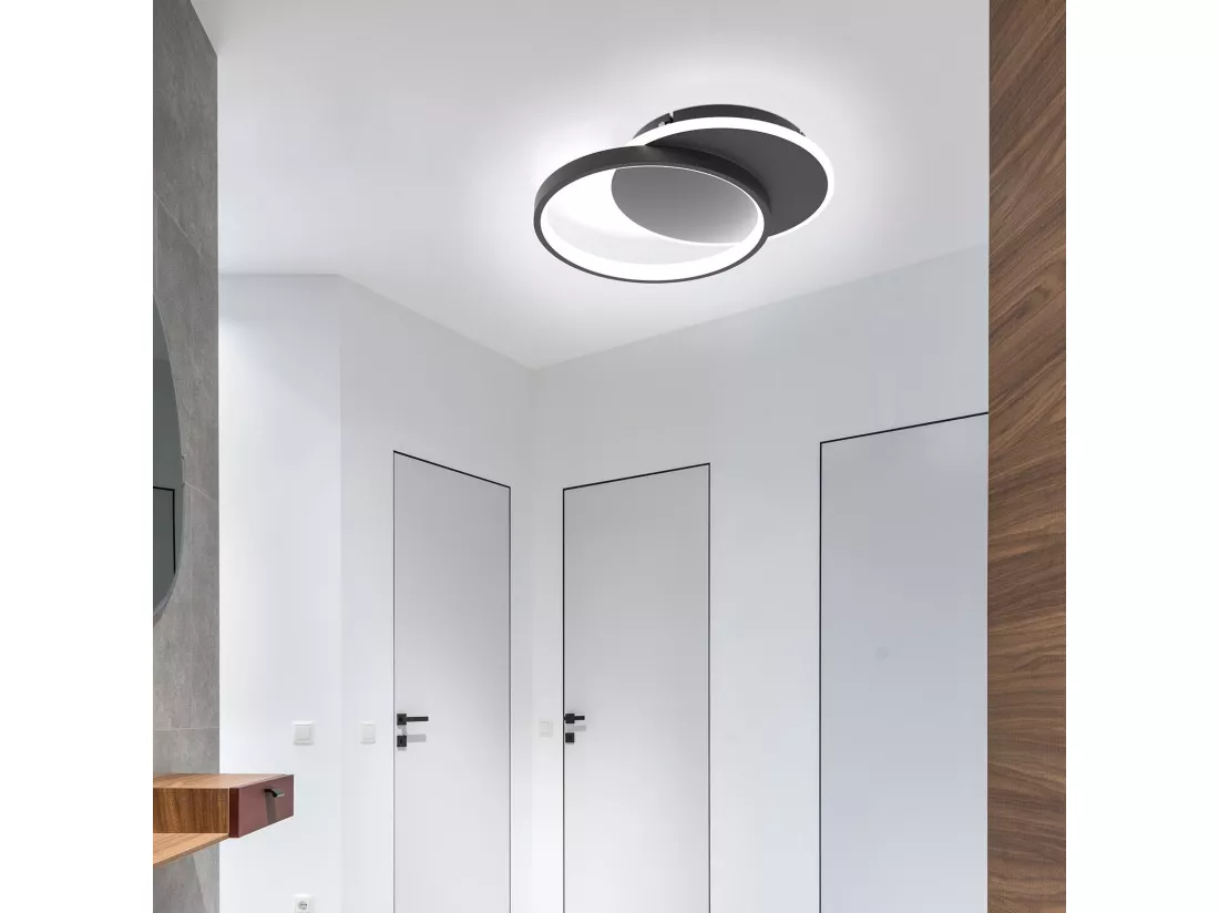 NETTLIFE Plafonnier LED Salon Dimmable Moderne Plafonnier avec télécommande pour le couloir