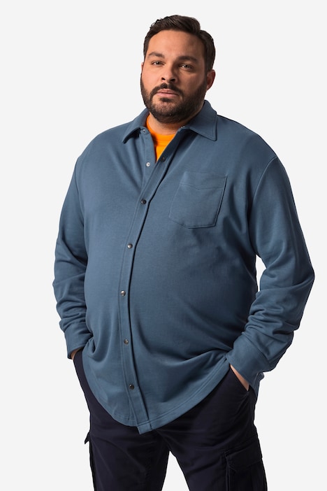 John F. Gee Sweathemd, Langarm, Kentkragen, bis 8 XL