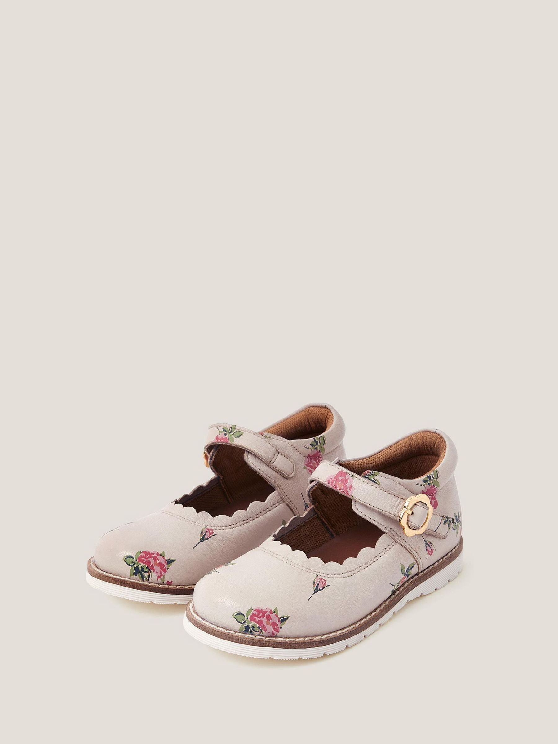Crème - Monsoon Toddler Leather Mary Jane Shoes