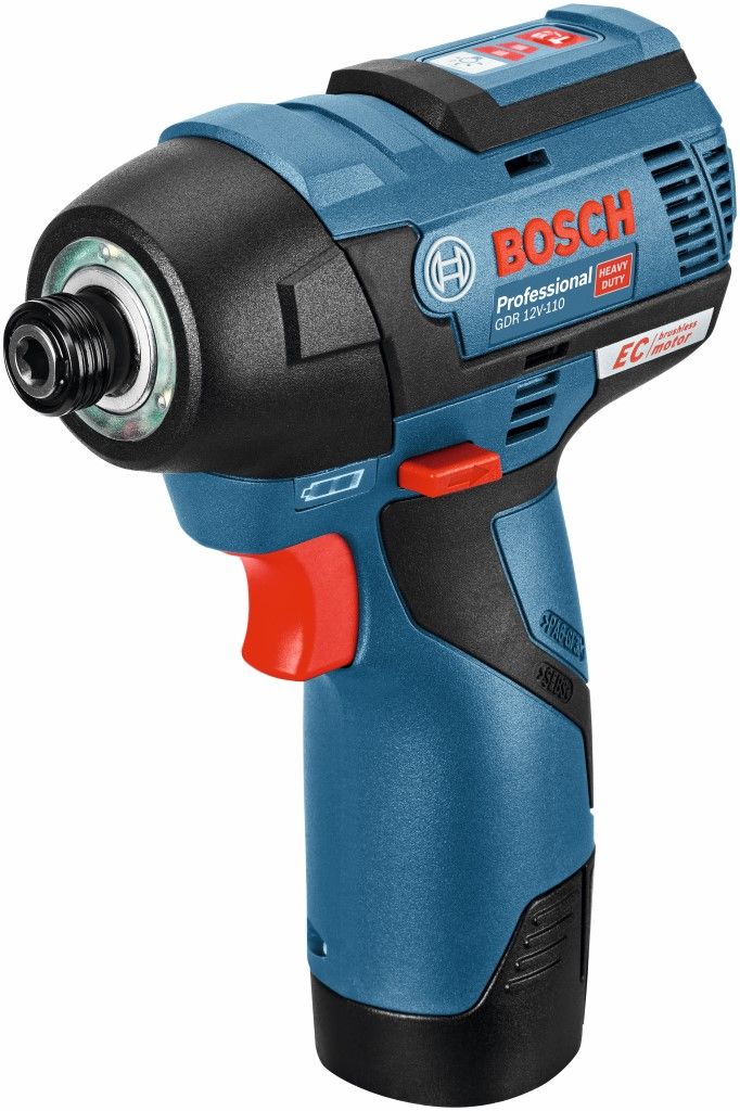 Bosch GDR 12V-110 Accu slagschroevendraaier (2x 3,0 Ah, Lader 1130 CV in L-Boxx) - 06019E0005