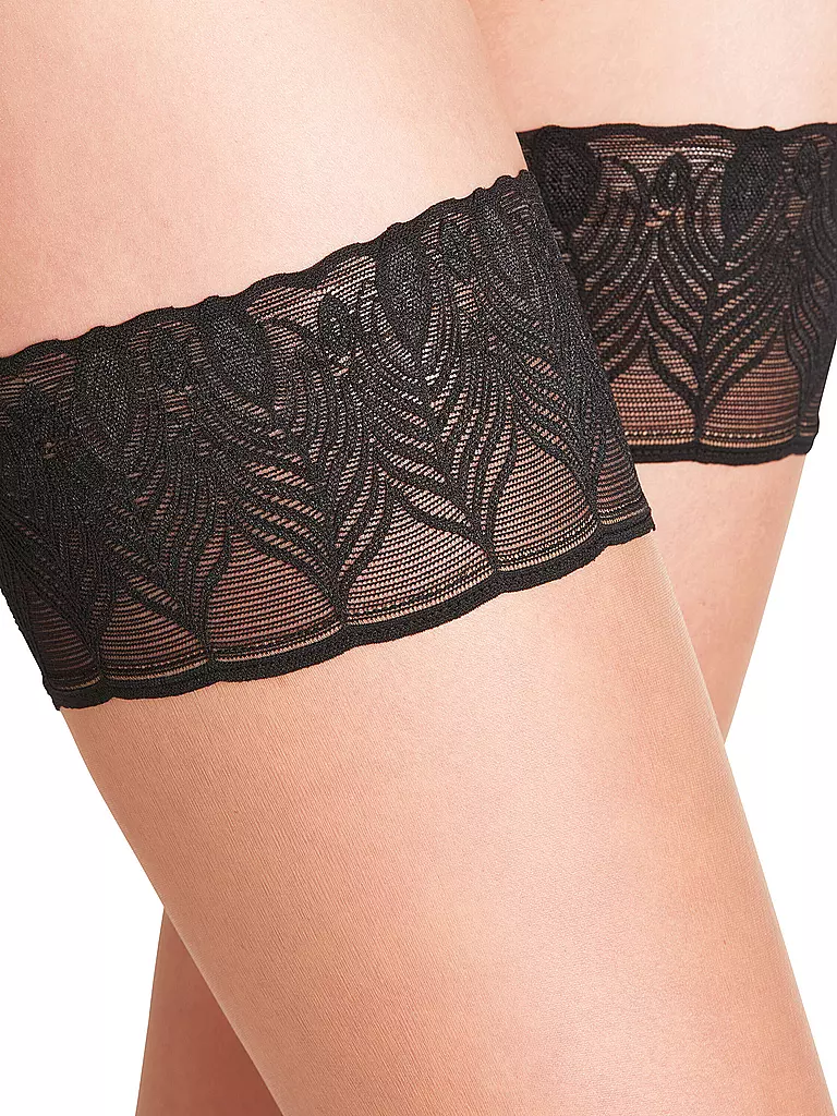 FALKE Strümpfe - Lunelle 8 den Damen Stay Ups (Puder/Black) beige