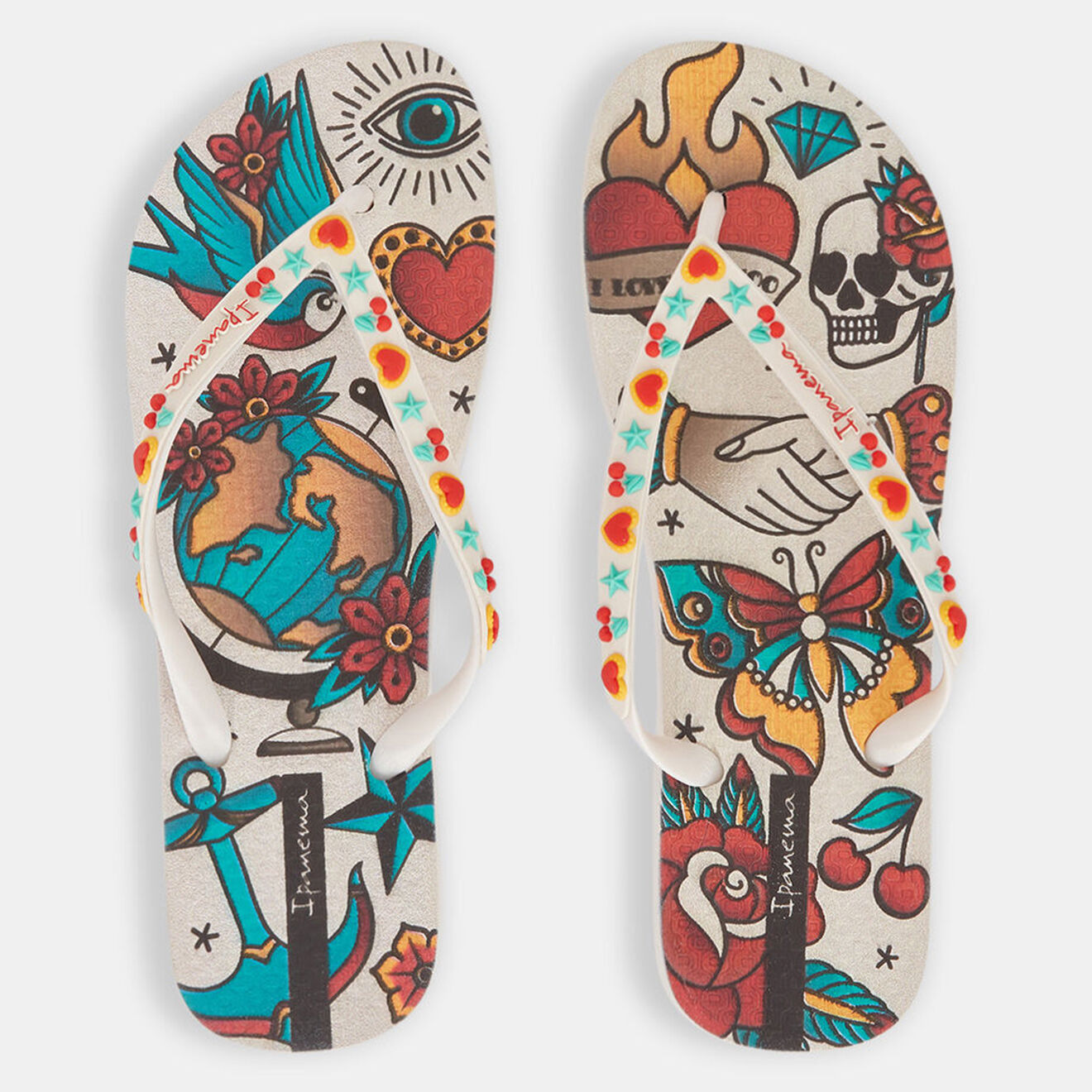 Ipanema Tongs Igual Tattoo en matière recyclée beige/multicolore