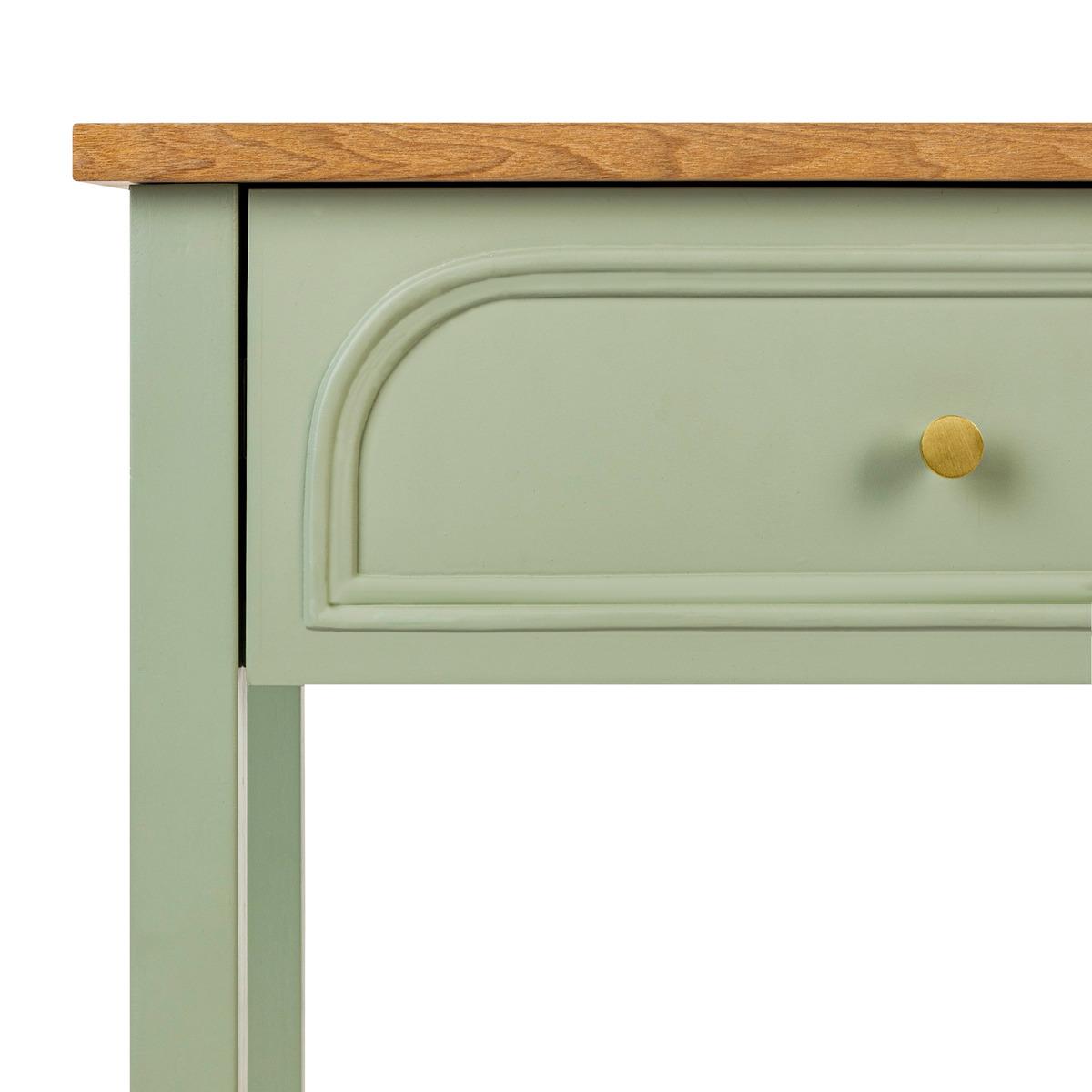 CONSOLE 2 TIROIRS MOHEA VERT CELADON L.100CM
